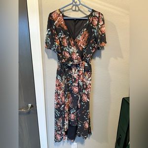Torrid Size 0 faux wrap high low dress